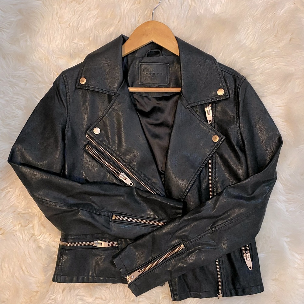 Pu leather jacket